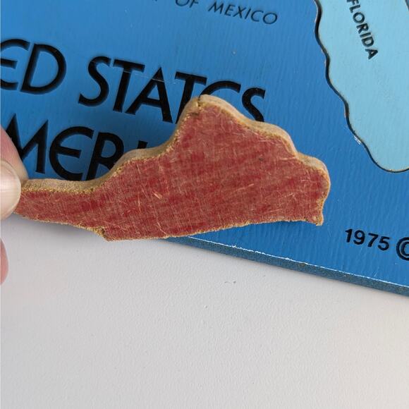 Vintage 1975 Judy/Instructo Wood Inlaid Continental United States Map Puzzle - Picture 16 of 16